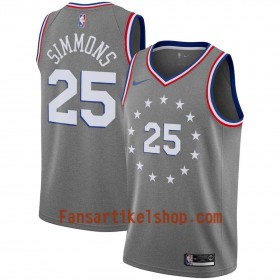 Philadelphia 76ers Trikot Ben Simmons 25 2018-19 Nike City Edition Grau Swingman - Herren